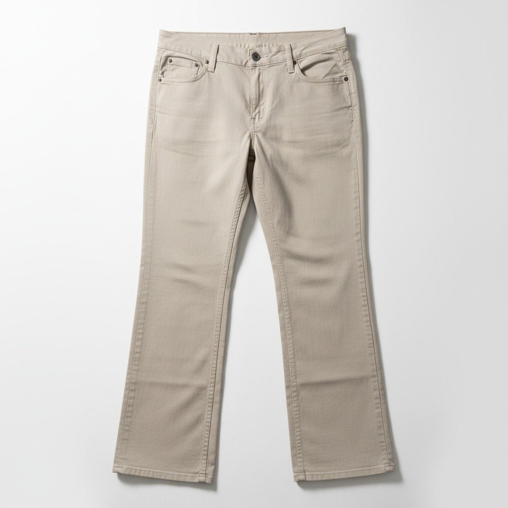 Signature by Levi Strauss & Co Womens Khaki Low Rise Bootcut Pants Size 12M